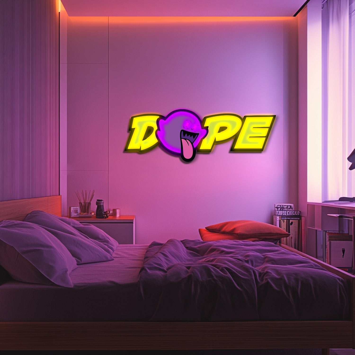 UV Printed DOPE Neon Wall Art- LV0103